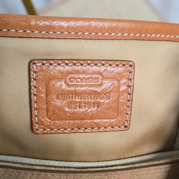 Coach Gold Tote EUC - Picture 10 of 13